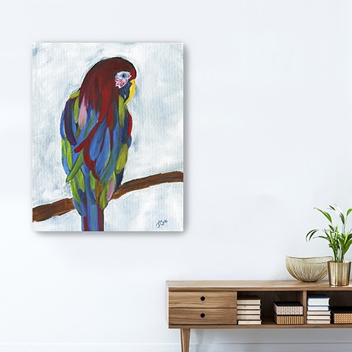 Tropical Parrot Canvas Wall Art - Bright and Vibrant 7 Tropical Parrot Canvas Wall Art - Bright and Vibrant - Image 7