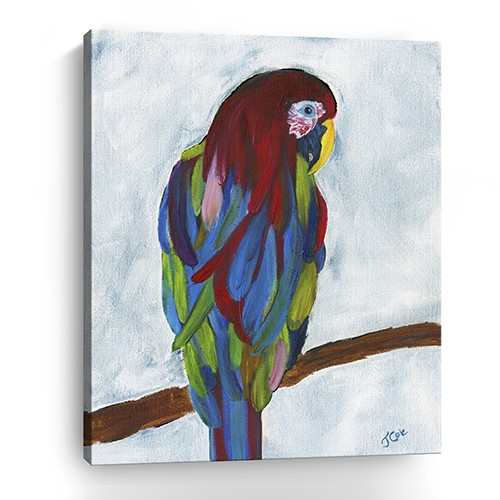 Tropical Parrot Canvas Wall Art - Bright and Vibrant 4 Tropical Parrot Canvas Wall Art - Bright and Vibrant - Image 4