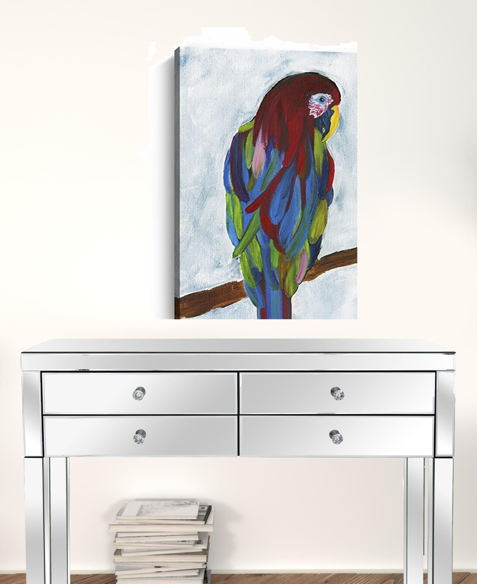 Tropical Parrot Canvas Wall Art - Bright and Vibrant 3 Tropical Parrot Canvas Wall Art - Bright and Vibrant - Image 3