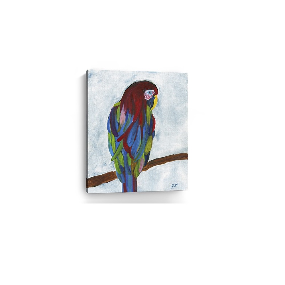 Tropical Parrot Canvas Wall Art - Bright and Vibrant 5 Tropical Parrot Canvas Wall Art - Bright and Vibrant - Image 5
