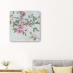 Pretty Pink Blooms Canvas Wall Art, Square, 30”