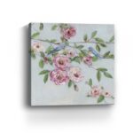 Pretty Pink Blooms Canvas Wall Art, Square, 30”
