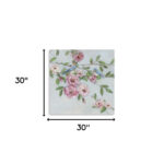 Pretty Pink Blooms Canvas Wall Art, Square, 30”
