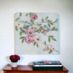 Pretty Pink Blooms Canvas Wall Art, Square, 30”