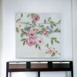 Pretty Pink Blooms Canvas Wall Art, Square, 30”
