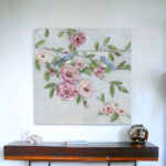 Pretty Pink Bloom Canvas Wall Art, 40” Square 5 Pretty Pink Bloom Canvas Wall Art, 40” Square