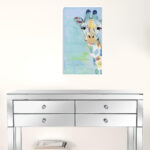 24" Pastel Patchwork Giraffe Canvas Wall Art, Vertical Orientation 8 24" Pastel Patchwork Giraffe Canvas Wall Art, Vertical Orientation