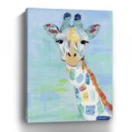 40" x 30" Pastel Patchwork Giraffe Canvas Wall Art 6 40" x 30" Pastel Patchwork Giraffe Canvas Wall Art