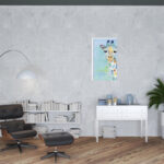 40" x 30" Pastel Patchwork Giraffe Canvas Wall Art 8 40" x 30" Pastel Patchwork Giraffe Canvas Wall Art