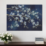 24" x 32" Navy Blue Midnight Bird Canvas Wall Art 6 24" x 32" Navy Blue Midnight Bird Canvas Wall Art