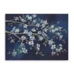 18" x 24" Navy Blue Watercolor Bird Canvas Wall Art