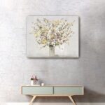 Large Colorful Wildflowers Vase Canvas Wall Art, 30"