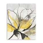 20" Modern Yellow and Black Flower Vertical Canvas Wall Art 6 20" Modern Yellow and Black Flower Vertical Canvas Wall Art