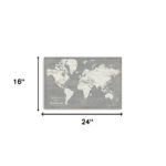 24" Minimalist World Map Canvas Wall Art, Horizontal Decor 10 24" Minimalist World Map Canvas Wall Art, Horizontal Decor