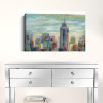 30" x 24" Vibrant NYC Skyline Canvas Wall Art