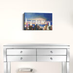 20" x 16" Watercolor City Lights Canvas Wall Art