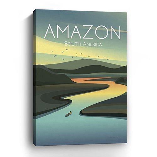 36" x 24" Vibrant Amazon Canvas Wall Art, Vertical 2 36" x 24" Vibrant Amazon Canvas Wall Art, Vertical - Image 2