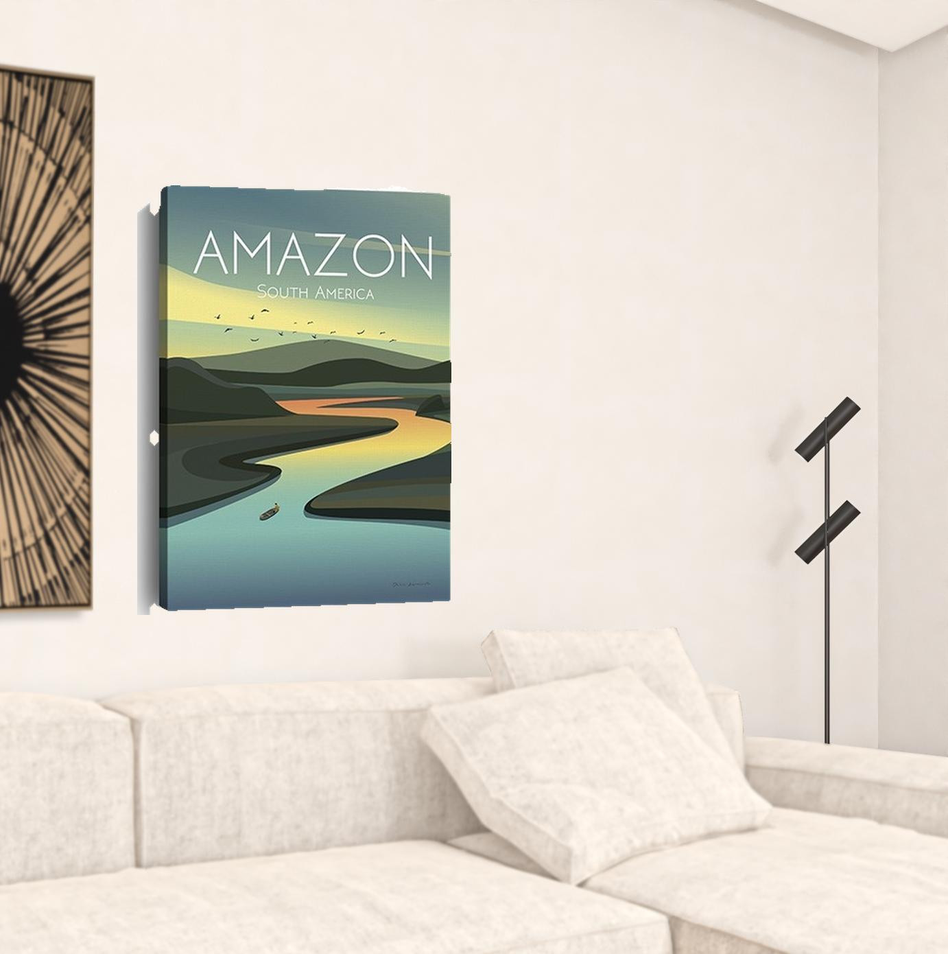 36" x 24" Vibrant Amazon Canvas Wall Art, Vertical 3 36" x 24" Vibrant Amazon Canvas Wall Art, Vertical - Image 3