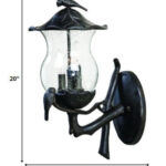 Avian Black Coral 3-Light Wall Lantern