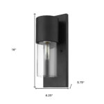 Matte Black and Glass Wall Light 12 Matte Black and Glass Wall Light