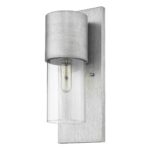 Modern Brushed Silver and Glass Wall Light