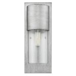 Modern Brushed Silver and Glass Wall Light