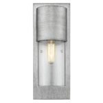 Modern Brushed Silver and Glass Wall Light