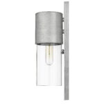 Modern Brushed Silver and Glass Wall Light
