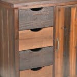 28 Inch Brown Wood Four Drawer Sideboard for Versatile Storage