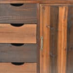 28 Inch Brown Wood Four Drawer Sideboard for Versatile Storage