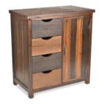 28 Inch Brown Wood Four Drawer Sideboard for Versatile Storage