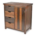 28 Inch Brown Wood Four Drawer Sideboard for Versatile Storage