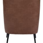 Vintage Brown Faux Leather Accent Chair with Steel Legs 14 Vintage Brown Faux Leather Accent Chair with Steel Legs