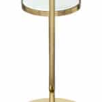 White and Gold Marble Side Table with Steel Frame