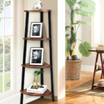 Industrial 4 Tier Corner Shelf Space-Saving Metal Storage Rack