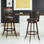 29 Inch Swivel Bar Stools with Cushioned Seats (Set of 2)