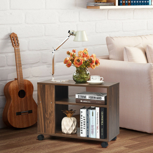 3-Tier Rolling Side Table with Storage and Durable Shelves 2 3-Tier Rolling Side Table with Storage and Durable Shelves - Image 2