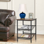 Industrial Side Table with Adjustable Mesh Shelves and Sturdy Frame 8 Industrial Side Table with Adjustable Mesh Shelves and Sturdy Frame