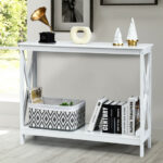 X-Design 2-Tier Console Table with Open Shelf Storage