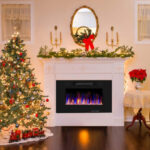 30-Inch Ultra Thin Electric Fireplace Heater with Remote Control