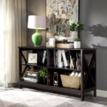 Rustic Wooden TV Stand with Storage for TVs up to 55 Inch
