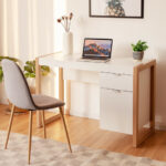 Modern Writing Desk with Drawer, Cabinet, and Spacious Worktop 15 Modern Writing Desk with Drawer, Cabinet, and Spacious Worktop