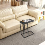 Modern C Shape Side Table with Durable Steel Frame