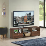 Walnut TV Stand Media Console for TVs up to 60 Inches 15 Walnut TV Stand Media Console for TVs up to 60 Inches