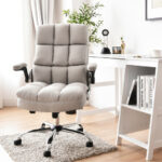 Ergonomic High Back Swivel Office Chair with Flip-up Arms