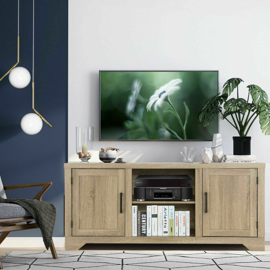 Rustic 58-Inch TV Stand with Storage and Adjustable Shelves 5 Rustic 58-Inch TV Stand with Storage and Adjustable Shelves - Image 5