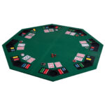 Foldable Octagon Poker Table Top for 8 Players with Case 8 Foldable Octagon Poker Table Top for 8 Players with Case