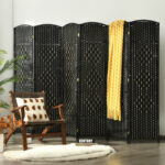 6.5 Ft Tall 6-Panel Folding Room Divider Screen