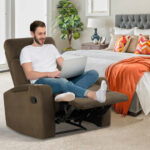 Recliner Chair with Arm Storage and Cup Holders (Single)