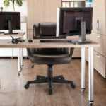 Ergonomic Adjustable PU Leather Office Chair with Armrests